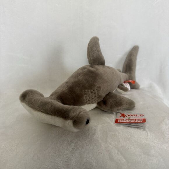 Wild Republic Cuddlekins Mini Hammerhead Shark Plush Figure 12” Soft Gray New - Picture 8 of 10